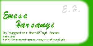 emese harsanyi business card